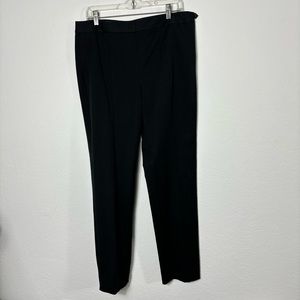 NWT Gallia Moda NEW Black Side Zip Crop Cotton Blend Dress Pants Size 10